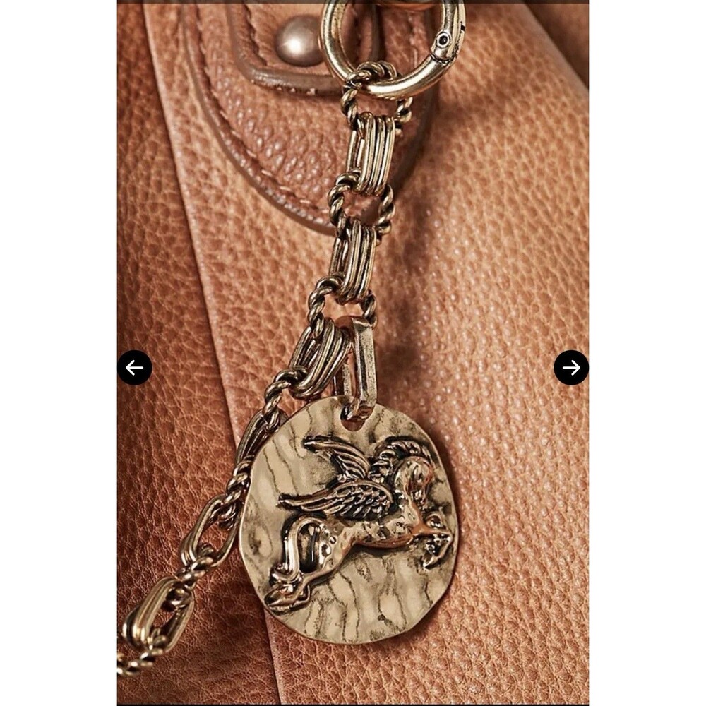 NWOT Free People Pegasus Charm For Necklace Or Key Chain Gold Tone - Picture 2 of 7
